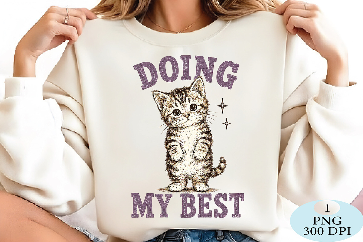 Doing My Best Cat PNG, a Seasonal Illustration by Daily.Designs (Photo 2 of 5)