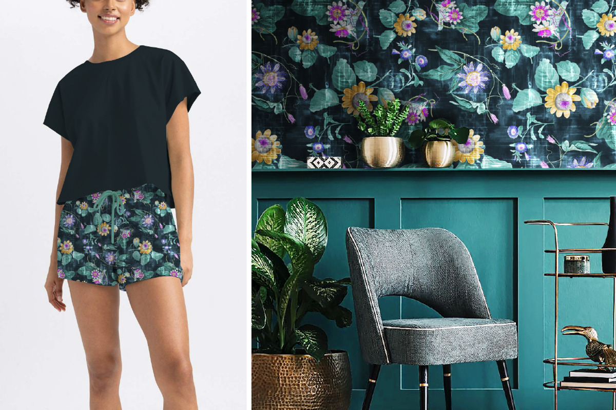 Magenta Watercolor Floral Seamless, a Pattern Graphic by Gullenda (Photo 6 of 6)