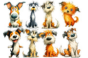 Quirky Dogs Clipart, an Illustration by Designworld (Thumbnail 2 of 5)