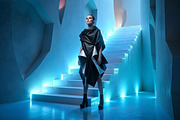 Futuristic Glowing Neon Ice Stairs, a Background Photo by Aura Canyon HQ (Thumbnail 2 of 9)