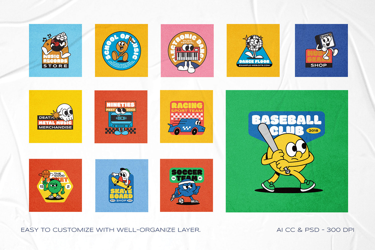 Illustration Logo Badges Bundle #4, a Branding & Logo Template by The Good Store (Photo 2 of 10)