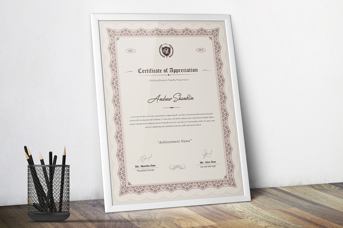 Certificate Template, a Stationery Template by ThemeDevisers (Photo 2 of 2)