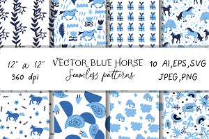 Christmas horse pattern svg