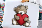 Valentines Teddy Bear Clipart, an Illustration by Craft Nest (Thumbnail 3 of 11)