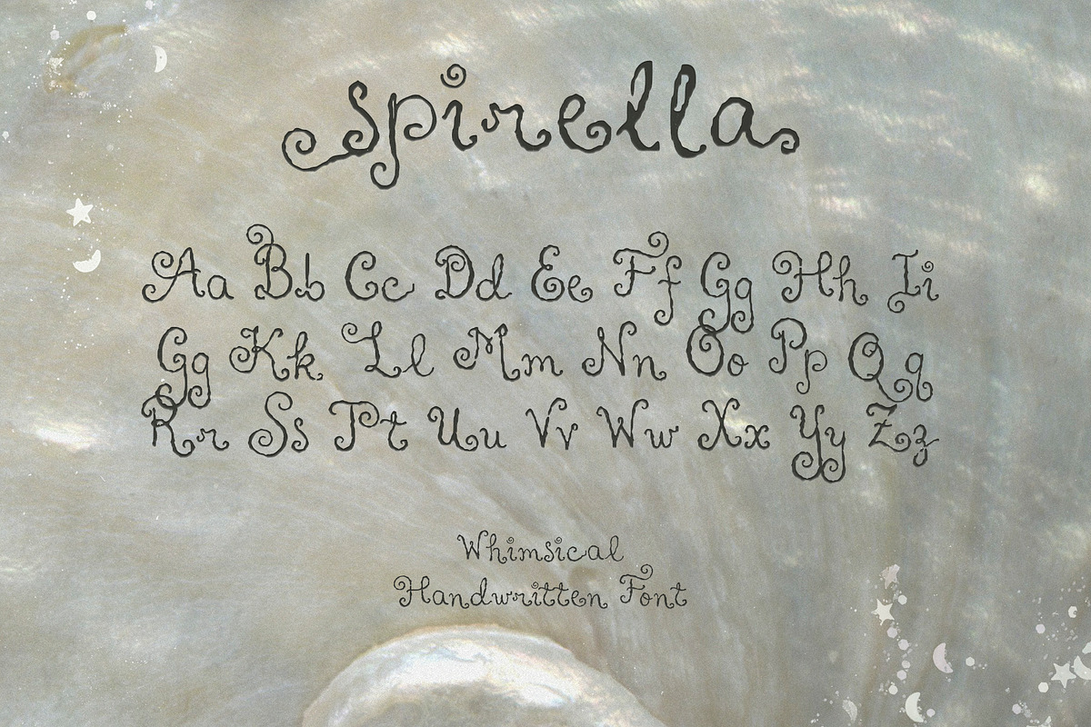 Spirella: Whimsical Handwritten Font, a Handwritten Font by Mneme (Photo 4 of 8)