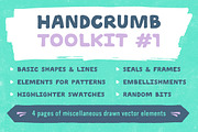 HandCrumb Toolkit #1, an Object Illustration by Satchel & Sage (Thumbnail 1 of 5)