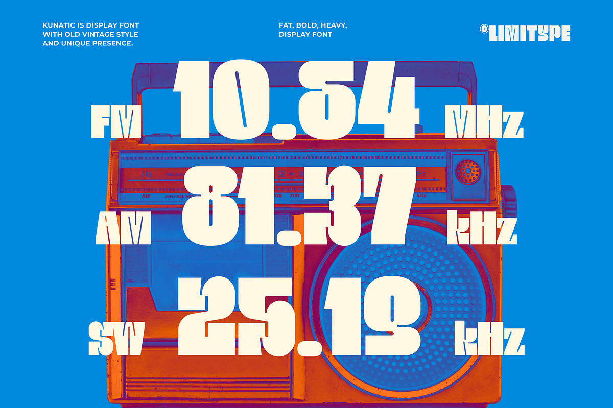 Kunatic - Retro Bold Font, a Sans Serif Font by limitype (Photo 10 of 13)
