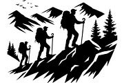 Hiking Adventure Scene Bundle, an Object Graphic by Designer_Momina (Thumbnail 2 of 13)