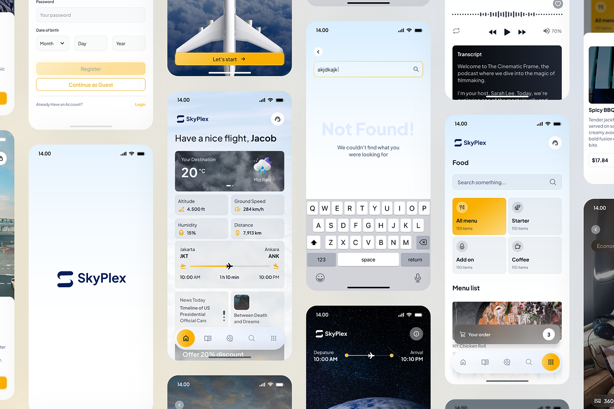 SkyPlex - Inflight Entertain SAAS, an UI Kit Template by Agensip Design Agency (Photo 9 of 10)