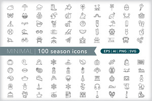 Minimal 100 Season Icons