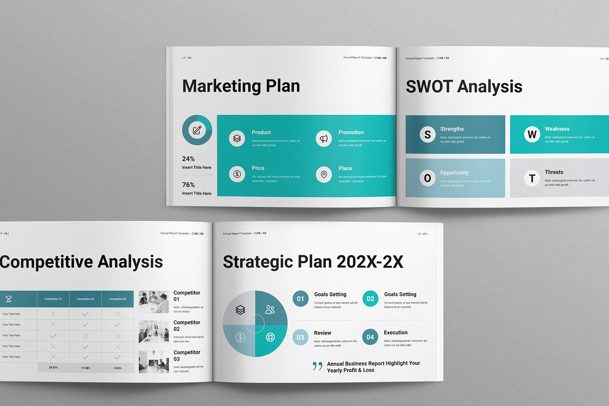 Annual Report Template Landscape, a Brochure Template by Work-Envance (Photo 6 of 12)