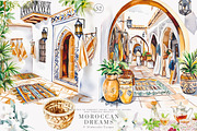 Moroccan clipart watercolor set, a Decorative Illustration by Patishop Art (Thumbnail 2 of 10)
