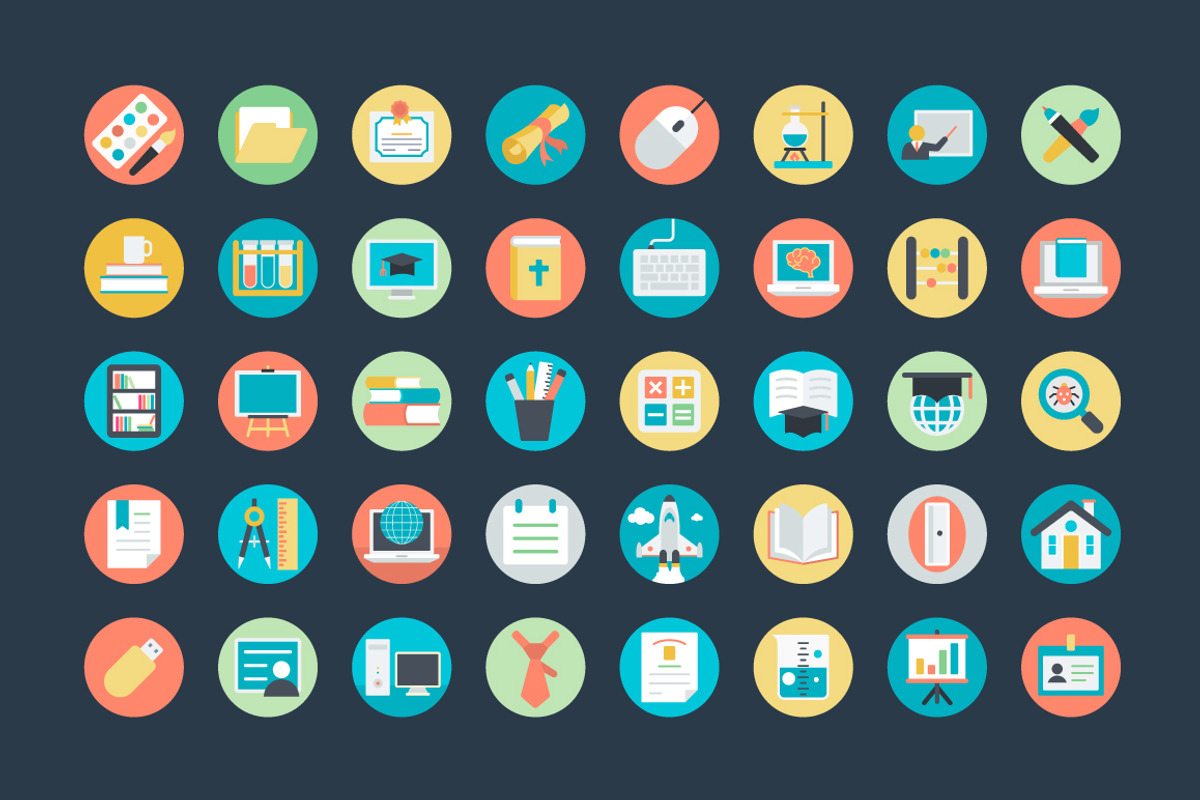 100+ Flat Education Vector Icons, a Duotone Icon by Vectors Market (Photo 3 of 4)