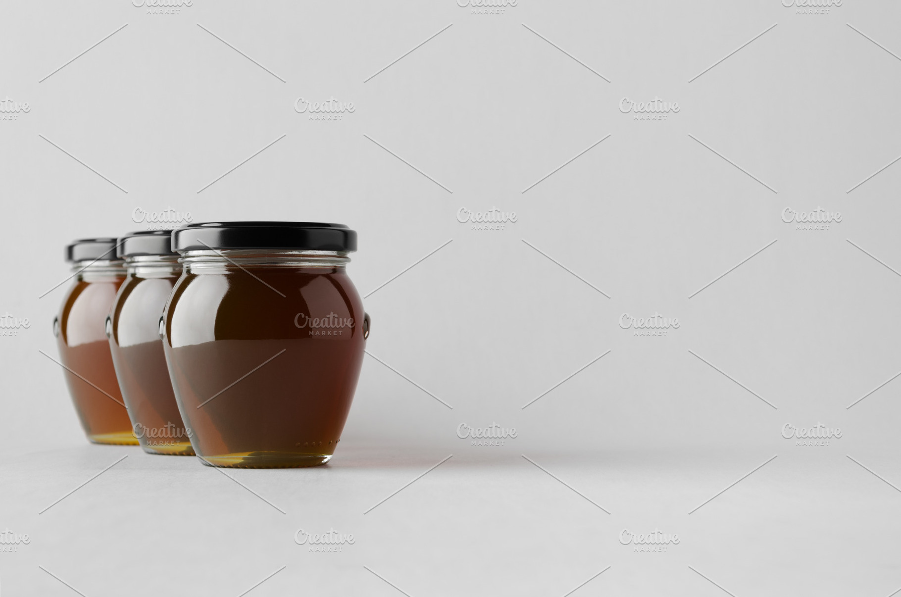 Honey jar mockup JPEG, a Food & Drink Photo by Shablon