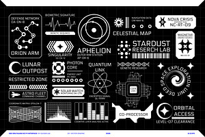 Neo Brutalism Sci-Fi Interface