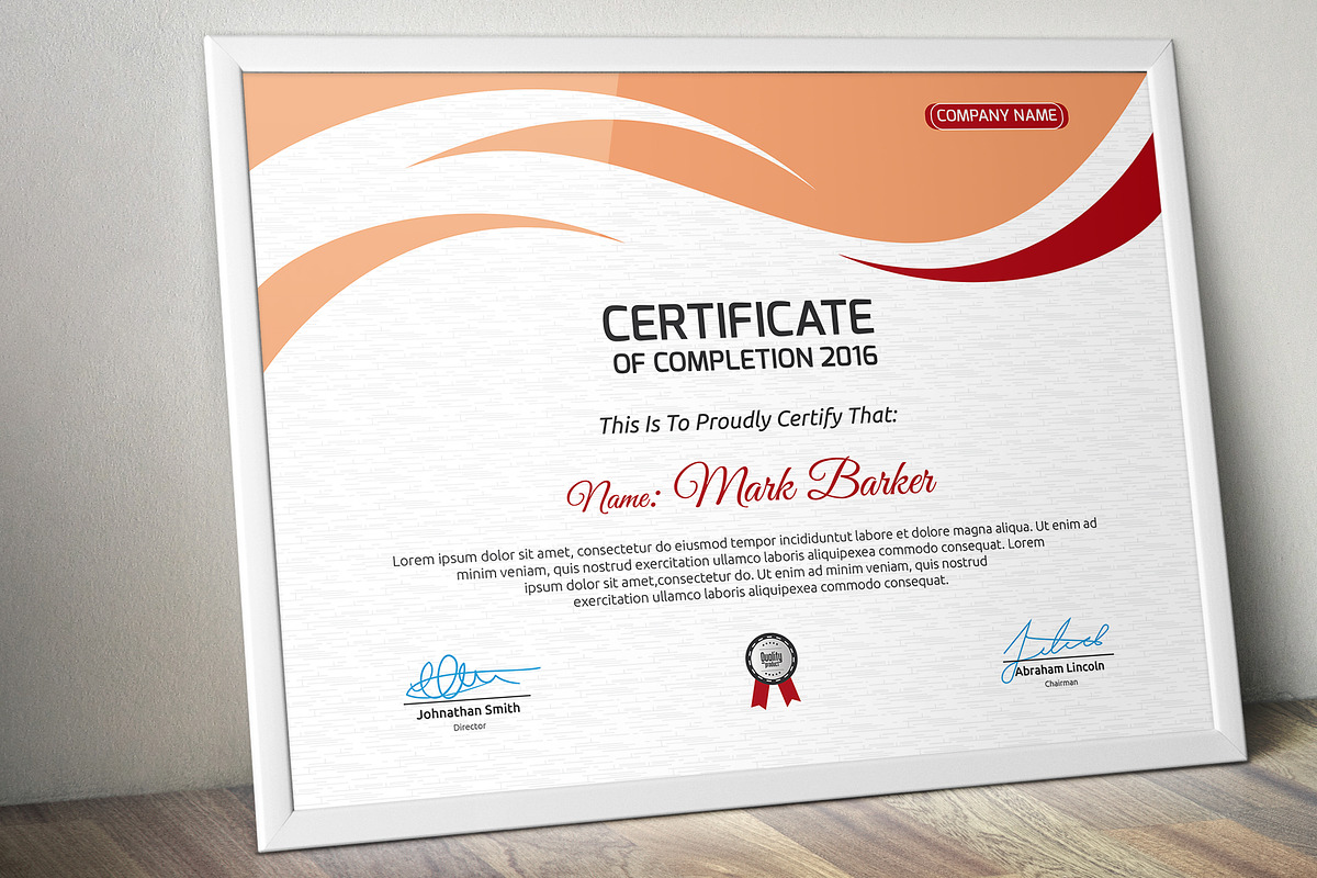 Certificate, a Stationery Template by Curve Design (Photo 4 of 5)