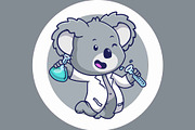 Koala Scientist Holding Lab Bottles, an Animal Illustration by Artstorystudio (Thumbnail 3 of 3)