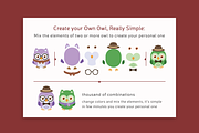Owls Clip art/Owls Mascot Kit, an Animal Illustration by Manudesign (Thumbnail 2 of 3)