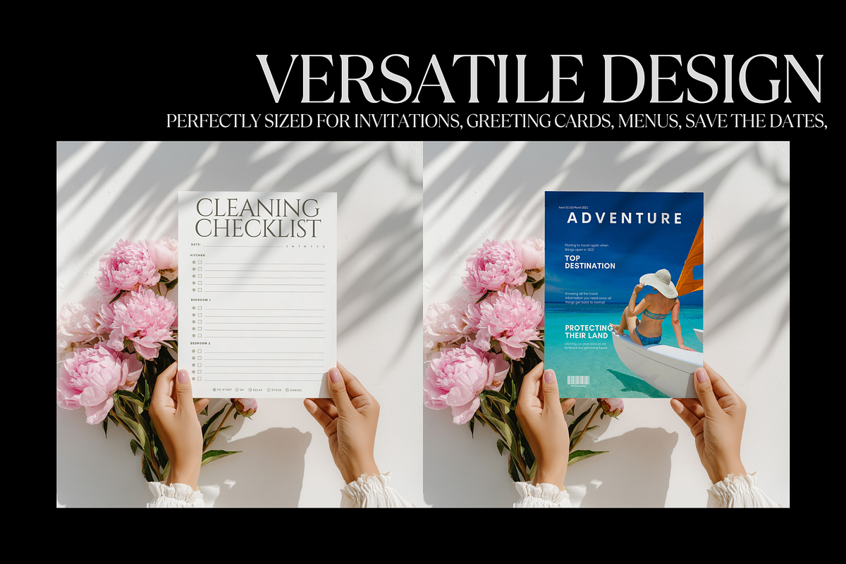 Floral US Letter Mockup – PSD, a Mockup by PhoebeCreates (Photo 4 of 6)