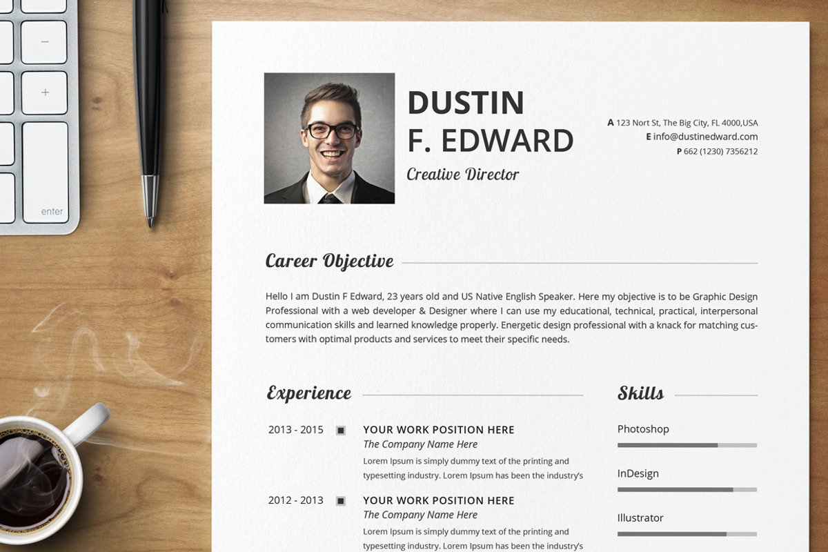 Premium Resume CV Template Set, a Resume Template by SNIPESCIENTIST (Photo 4 of 5)