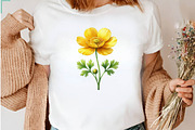 Wildflower Meadow Clipart Set, a Seasonal Illustration by CreationArt (Thumbnail 6 of 7)