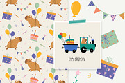 Capybara Birthday Clipart, an Animal Illustration by Irina Ostapenko (Thumbnail 7 of 8)