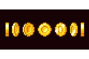 Gold Coin Animation Frames For 16