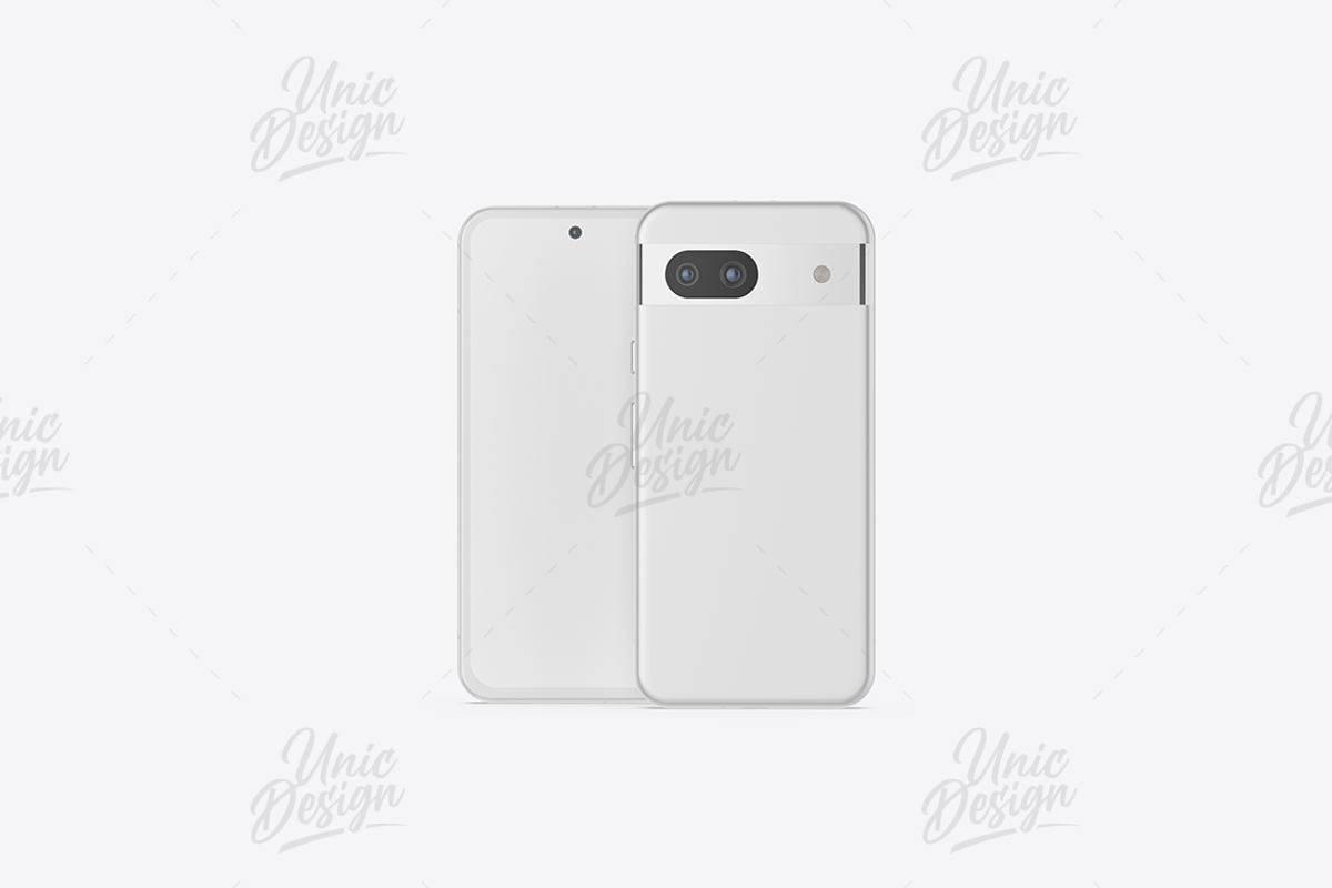 Google Pixel 8A Phone Mockup, an Android Mockup by UnicDesign (Photo 9 of 15)