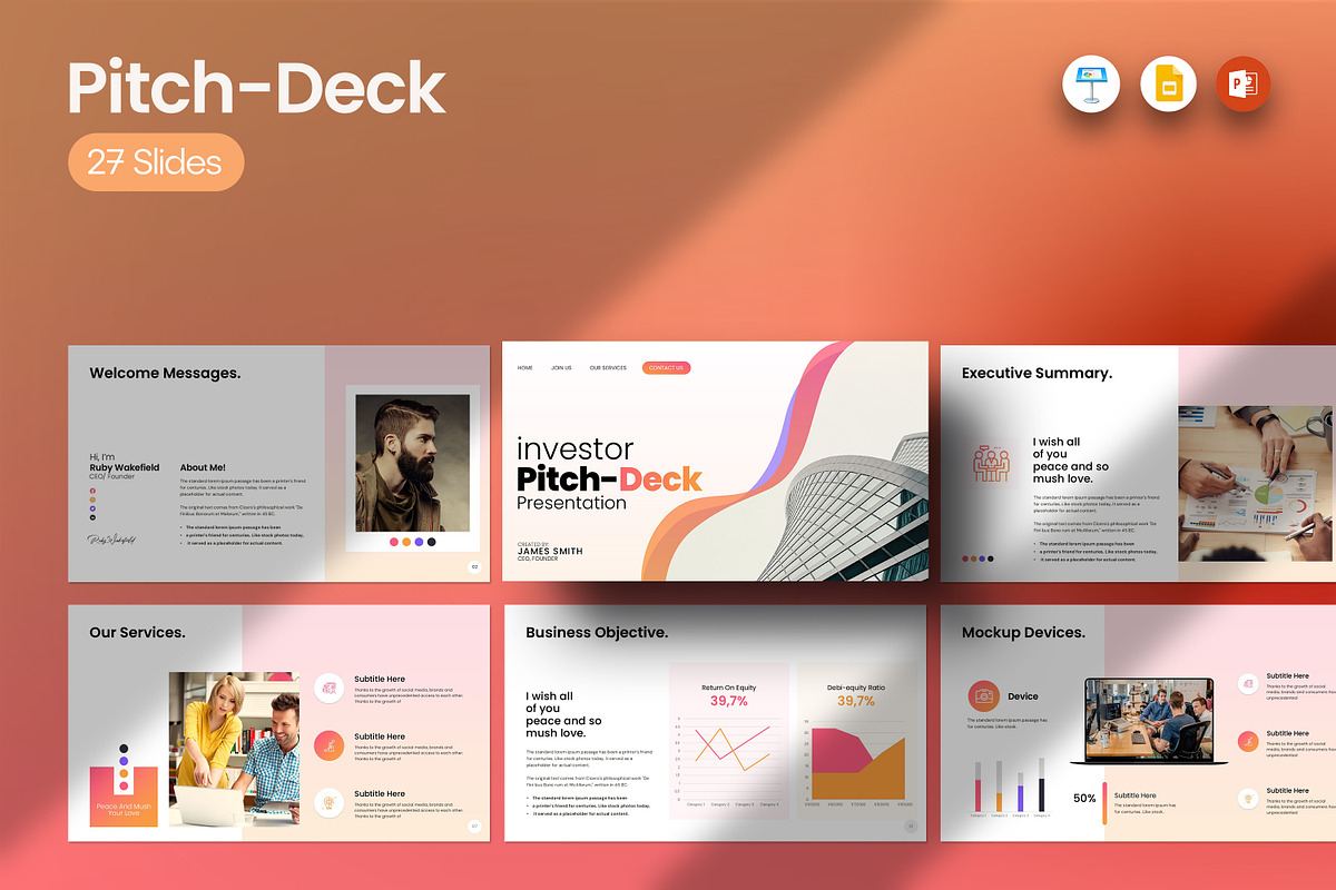 Investor Pitch Deck Presentation, a Presentation Template by Creatiya Type (Photo 1 of 7)