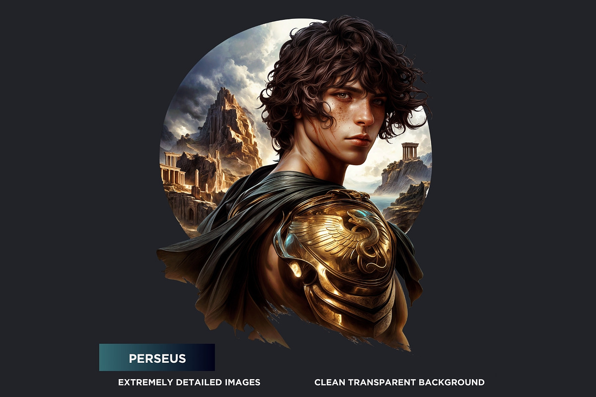 Legendary Greek heroes Clipart V2, a Person Illustration by ThatsDesignArt (Photo 3 of 10)