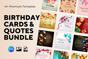 41+ Birthday Cards & Quotes Template