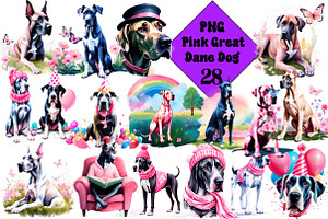 Pink Great Dane Dog, an Arts & Entertainment Photo by Wow Magic