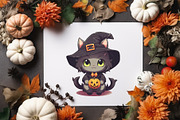 Cute Halloween Kawaii Cats. Sticker., an Animal Illustration by KENO Mascots (Thumbnail 6 of 8)
