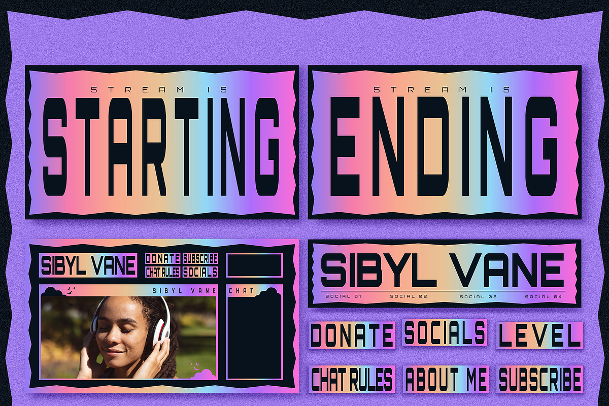Colourful Gradient Twitch Stream Ove, a Templates & Theme by wavebreak (Photo 1 of 2)