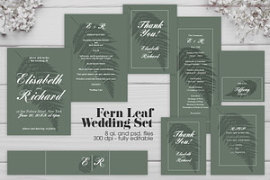 Fern Leaf Wedding Set