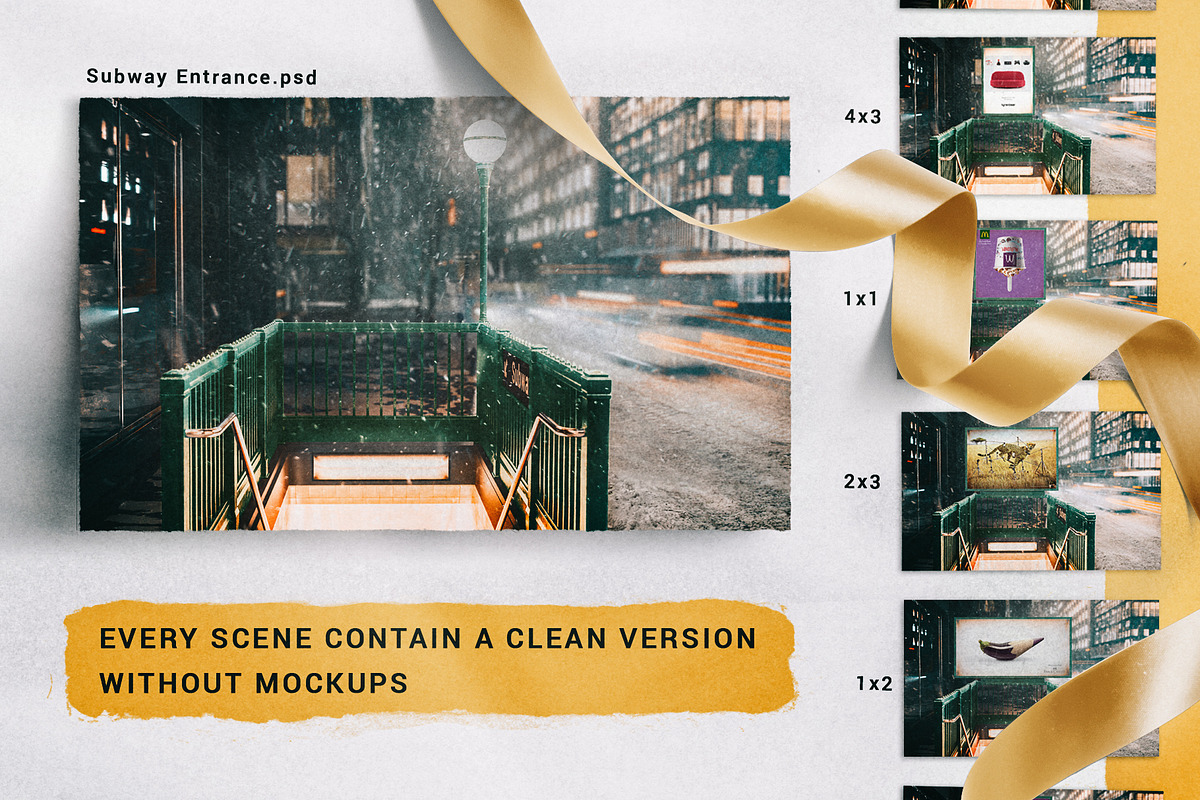 Ultimate subway NYC mockup bundle, a Print Template by As Good As Possible (Photo 13 of 21)