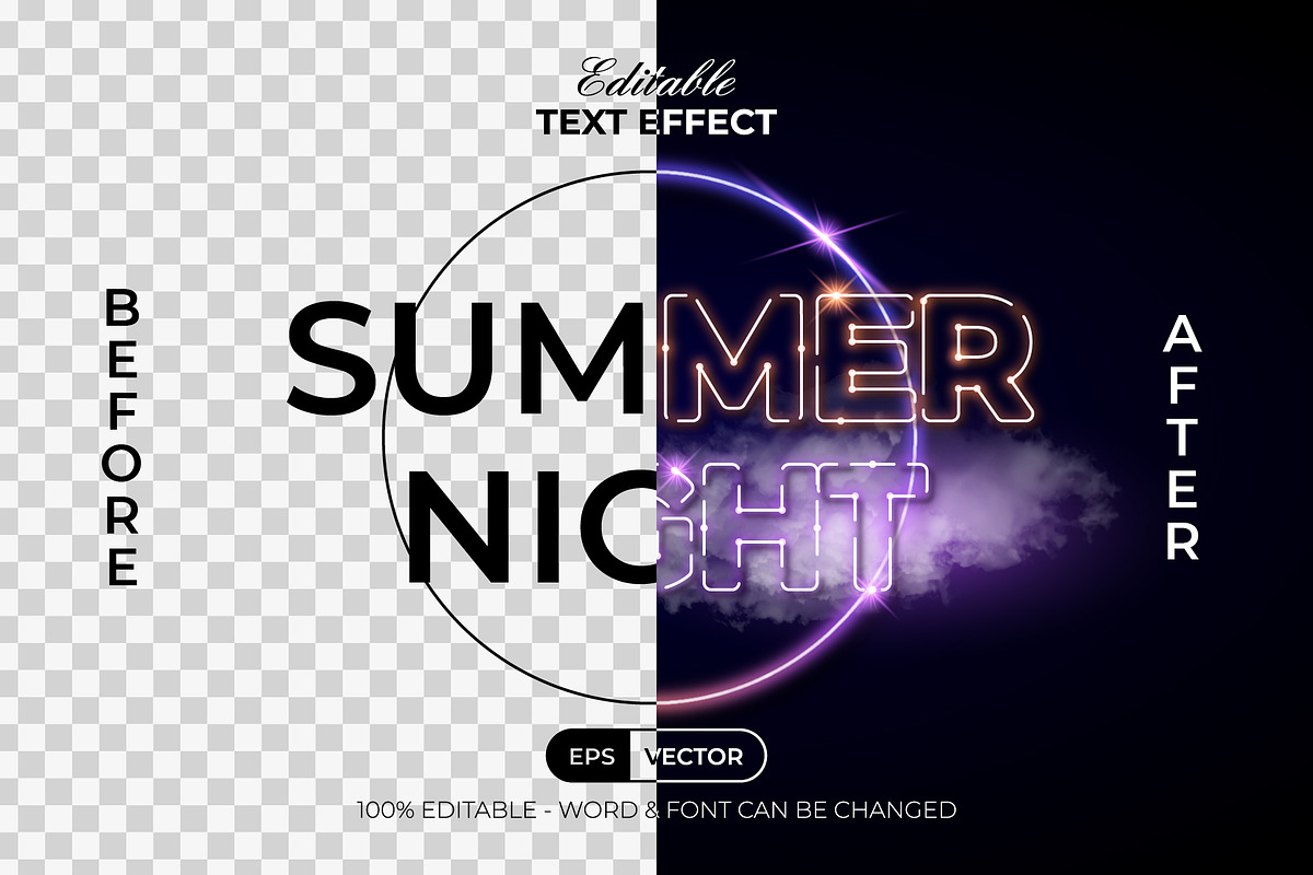 Summer Text Effect Neon Style, a Layer Style Add-On by Mockmenot (Photo 2 of 2)