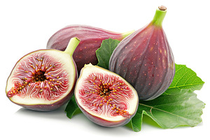 Fresh figs isolated on white background, a Food & Drink Photo by AlyaAnd