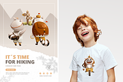 Tourism Raccoon Characters Set, an Animal Illustration by Ksuview (Thumbnail 3 of 7)
