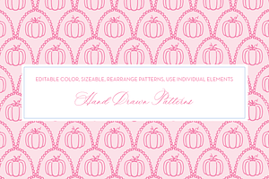 Pink Pumpkin Block Print