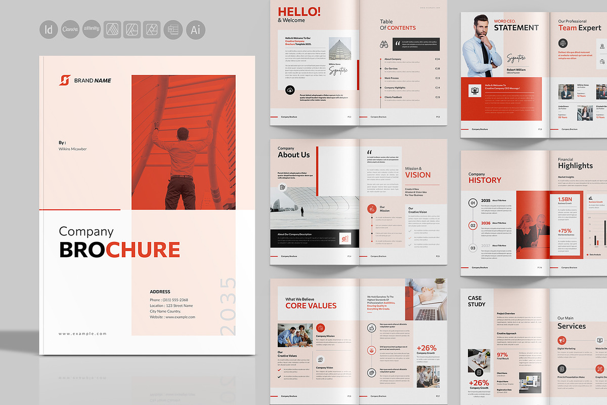 Company Profile Brochure Template, a Brochure Template by StyleArt (Photo 1 of 10)