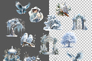 Winter Owl Garden, a Decorative Illustration by Vasmila (Thumbnail 8 of 9)
