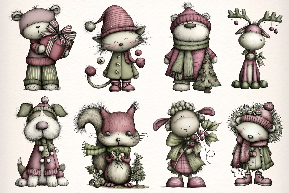 Whimsical Animals Clipart Bundle, an Illustration by Dream Creation (Photo 4 of 7)