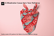 15 Vector Lunar New Year Patterns, a Pattern Graphic by CC CREATIVE CO (Thumbnail 6 of 23)