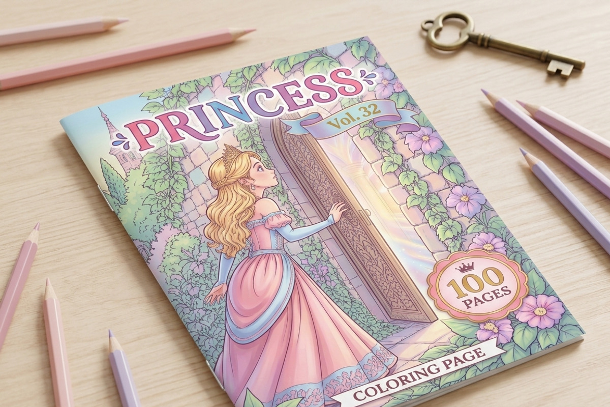 Magical Princess Coloring Book Vol32, a Person Illustration by ikarifq shop (Photo 2 of 7)