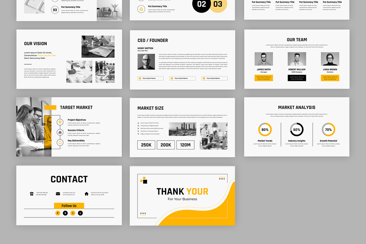 Pitch Deck Presentation Layout, a Presentation Template by MightyDesign (Photo 4 of 7)