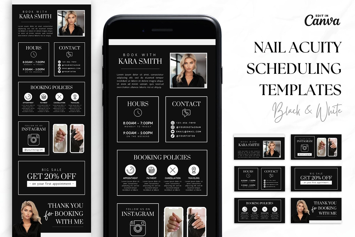 Nail Tech Acuity Scheduling • Canva, a Websites & App Template by OniriqveDesigns (Photo 1 of 8)