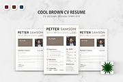 Cool Brown CV Resume, a Resume Template by Fannan Studio (Thumbnail 1 of 3)