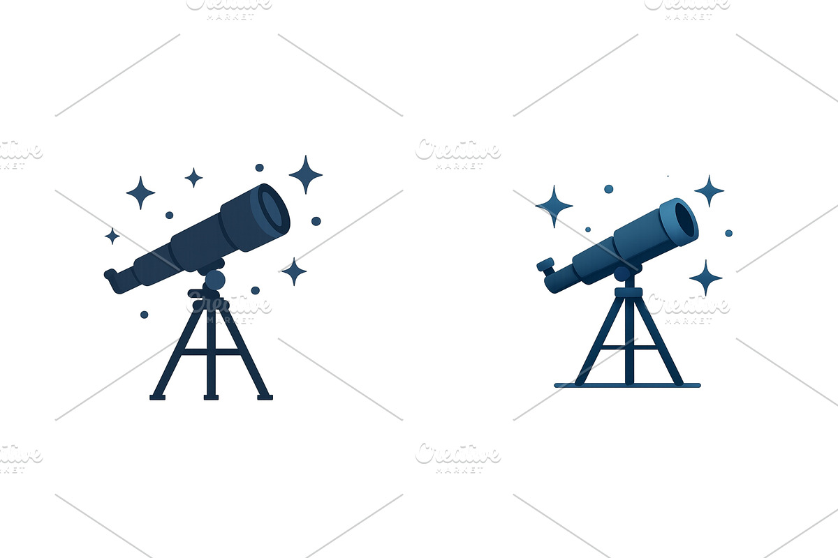 Telescope illustrations showcasing, an Illustration by ZinetroN