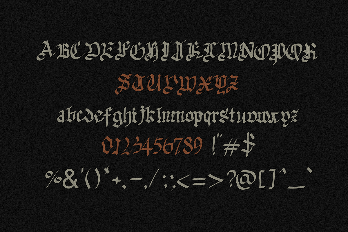 Dark Obelisk Gothic Blackletter Font, a Blackletter Font by Ashiya Pixel (Photo 2 of 6)